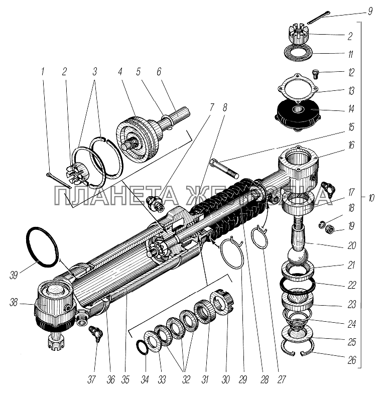 Усилительный механизм УРАЛ-532361