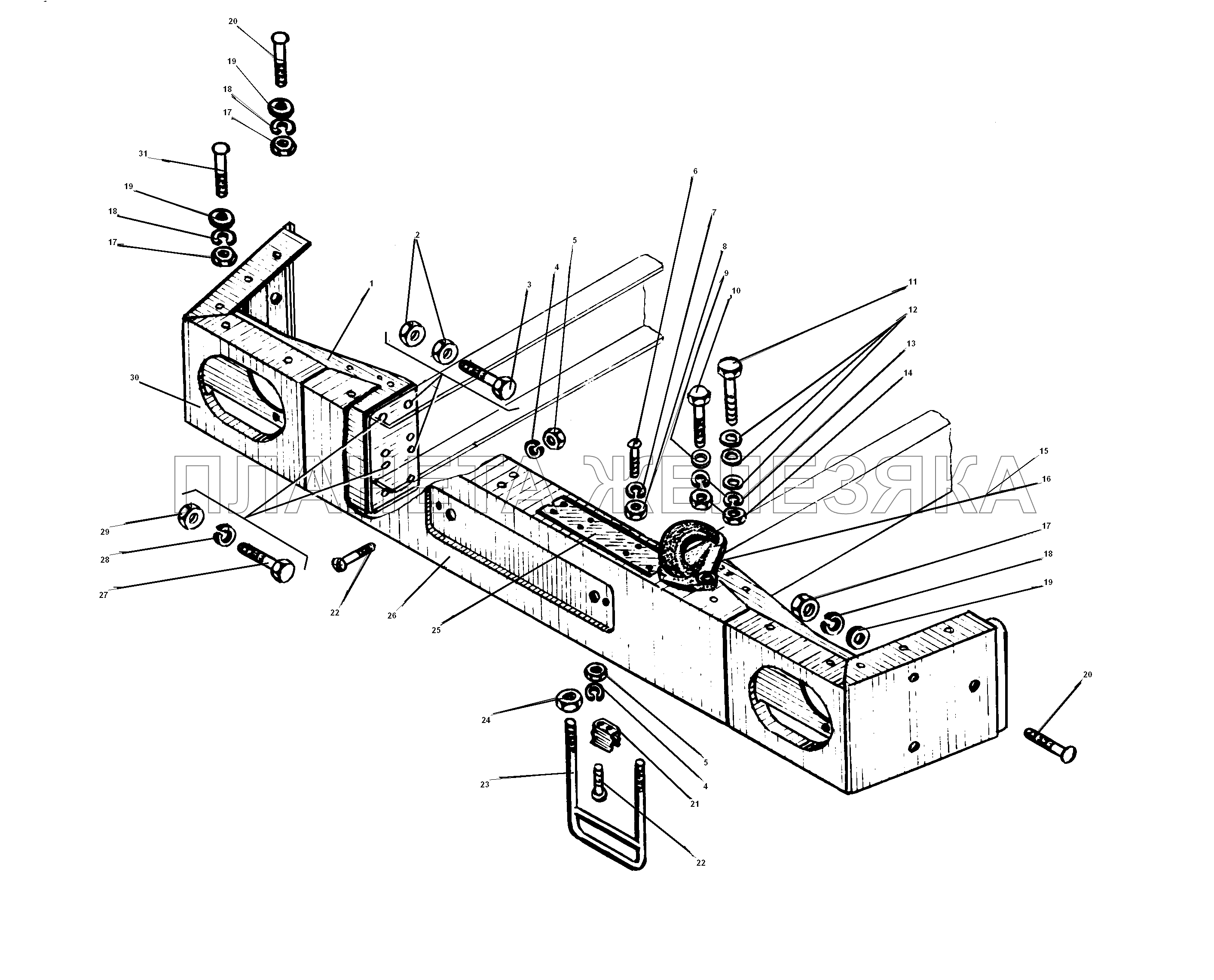 Рама УРАЛ-5557-31