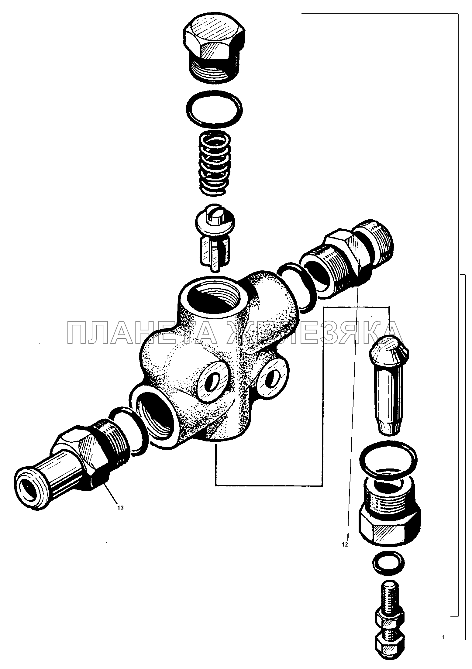 Ограничительный клапан УРАЛ-5557-31