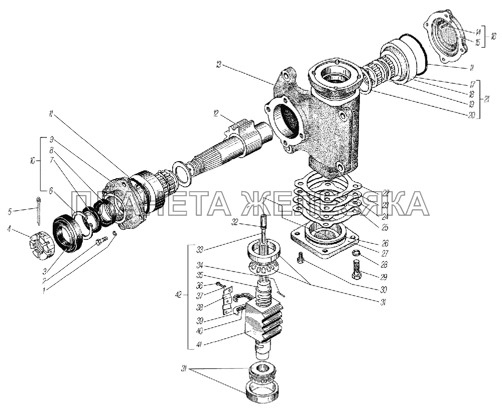 Механизм рулевой УРАЛ-55571-1121-70