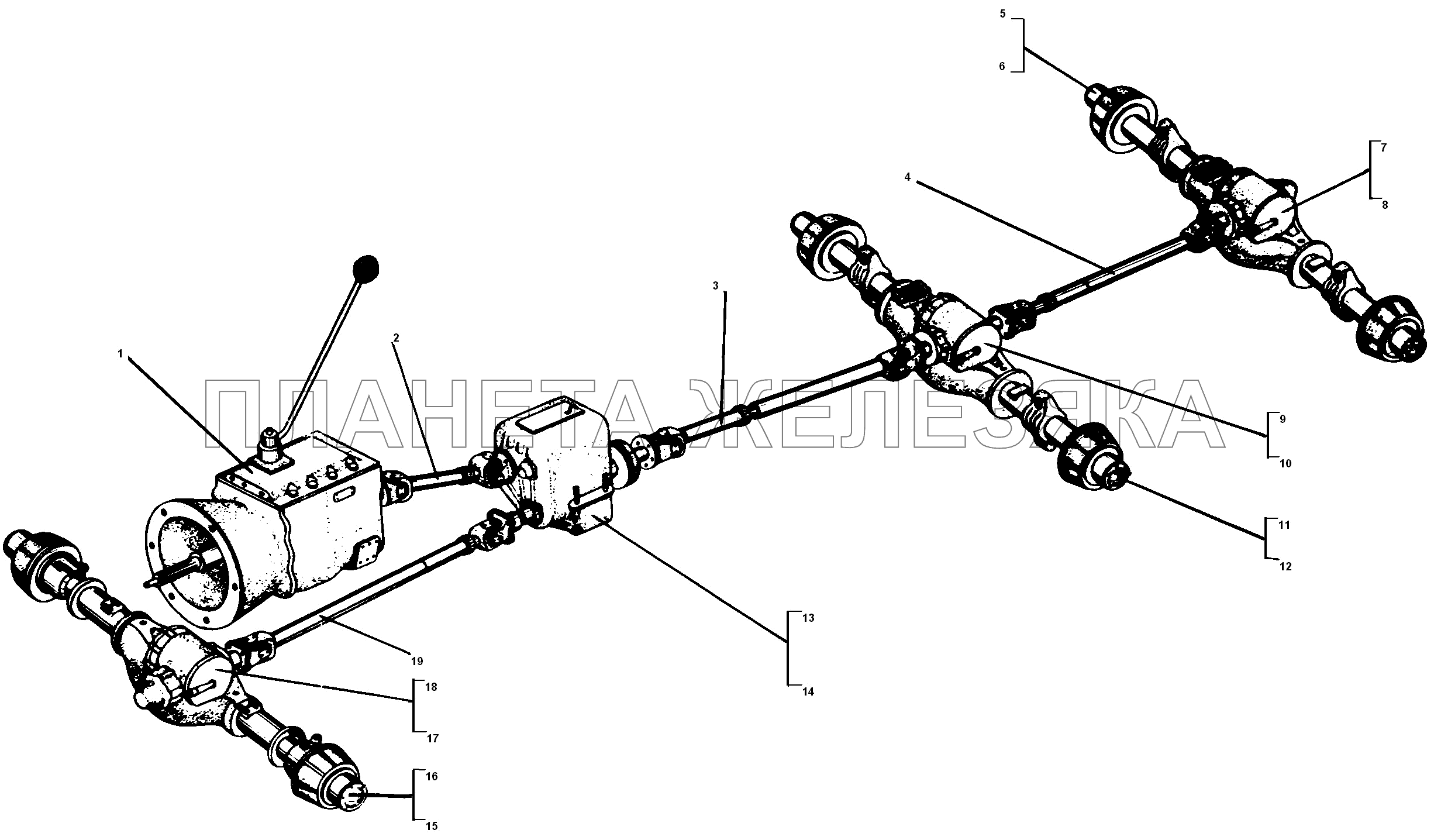 Карданная передача УРАЛ-55571-30