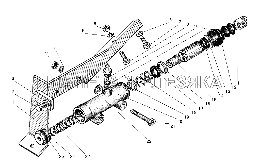 Цилиндр гидравлический УРАЛ-55571-40