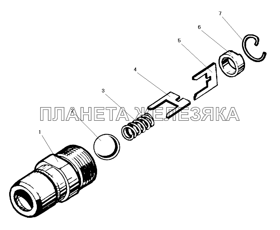 Правый корпус разрывной муфты УРАЛ-5557-40