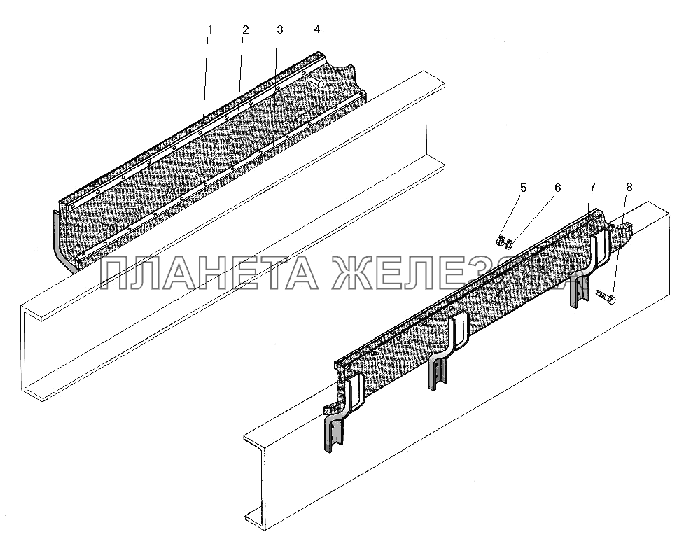 Установка шумоизоляции УРАЛ-63685