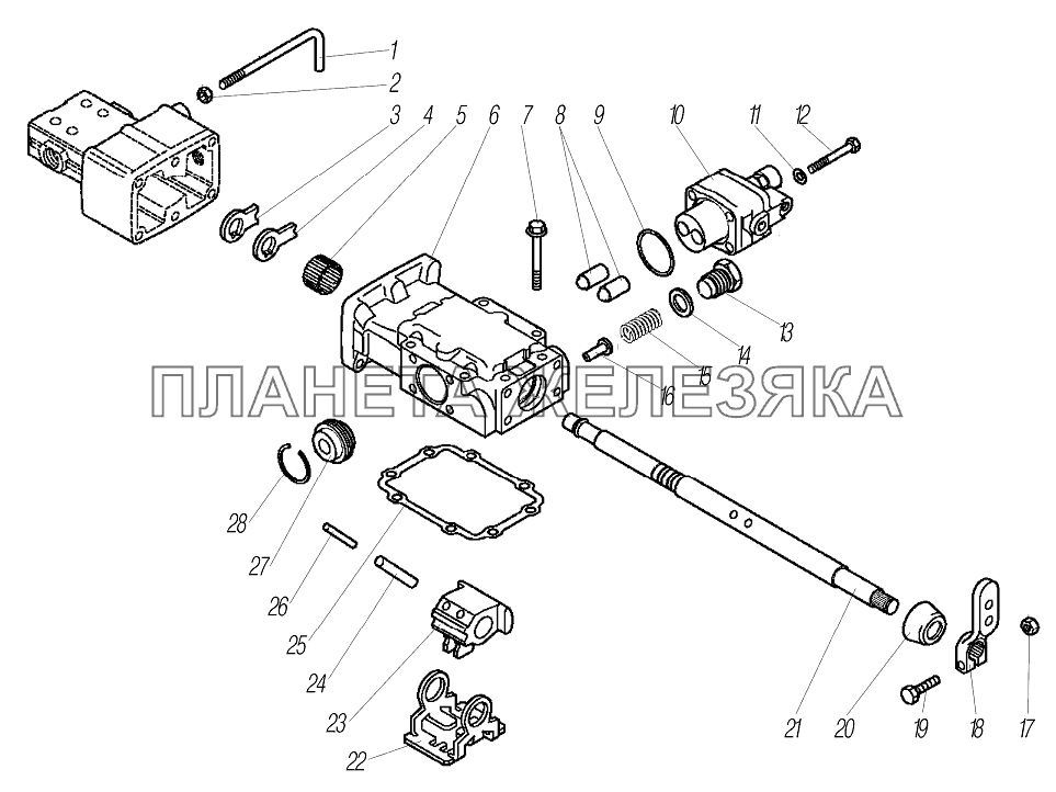 Механизм переключения передач УРАЛ-6370-1151