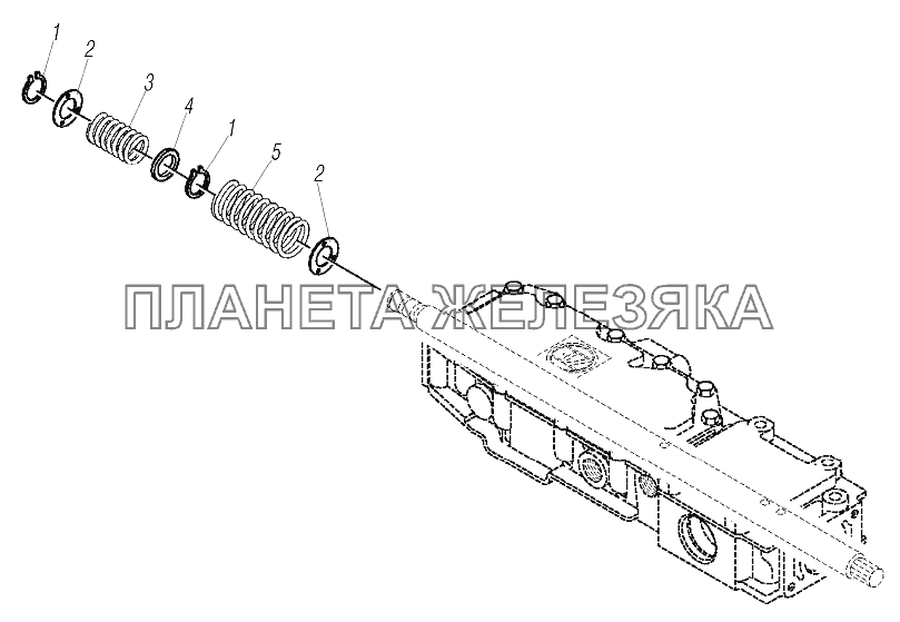 Комплект пружин УРАЛ-6370-1151