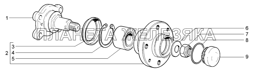 Ступицы задних колес LADA-1117, 1118, 1119