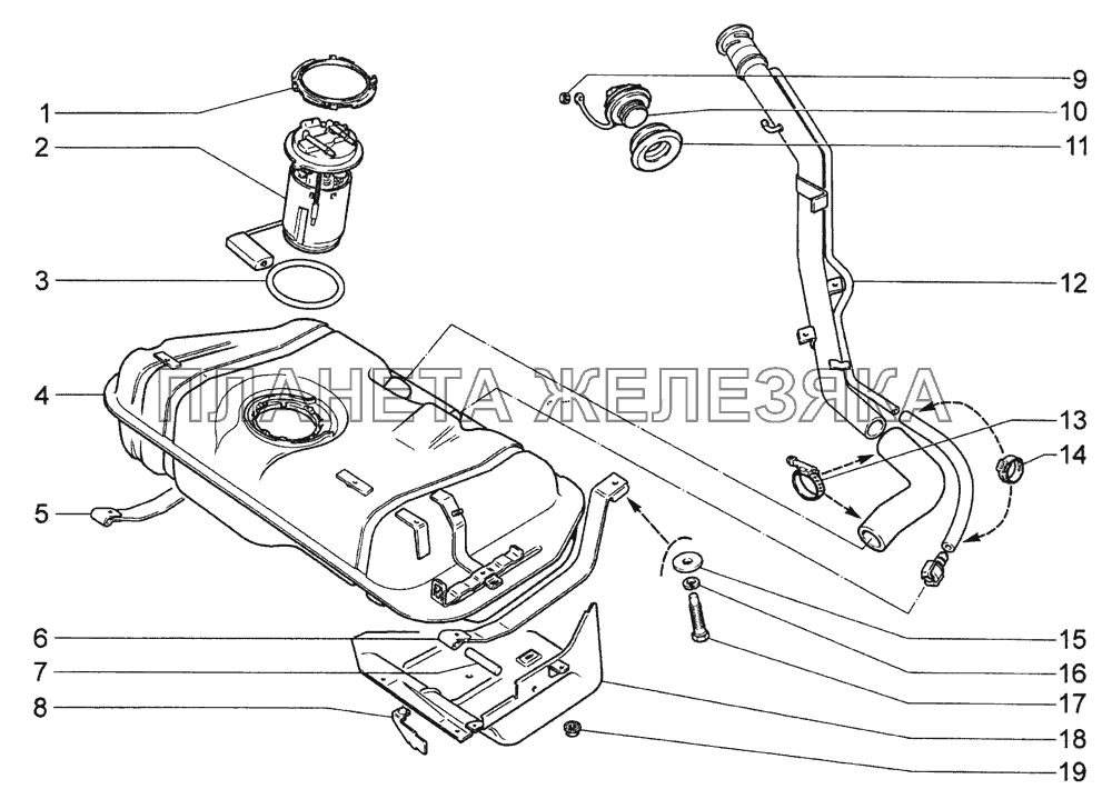 Бак топливный ВАЗ-1118 