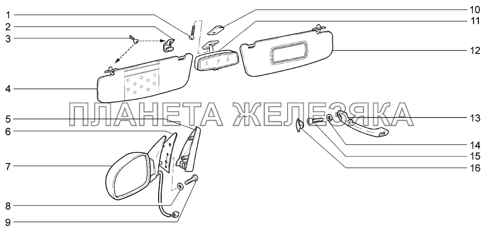 Принадлежности салона LADA-1119 Sport