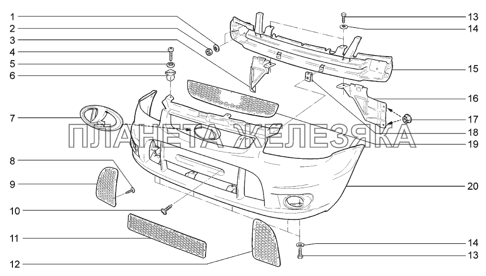 Бампер передний LADA-1119 Sport