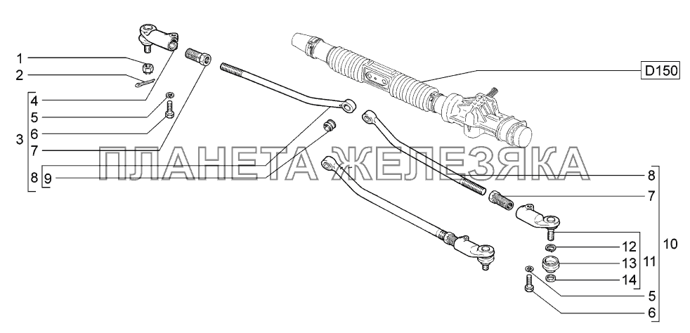 Привод рулевой LADA-1119 Sport