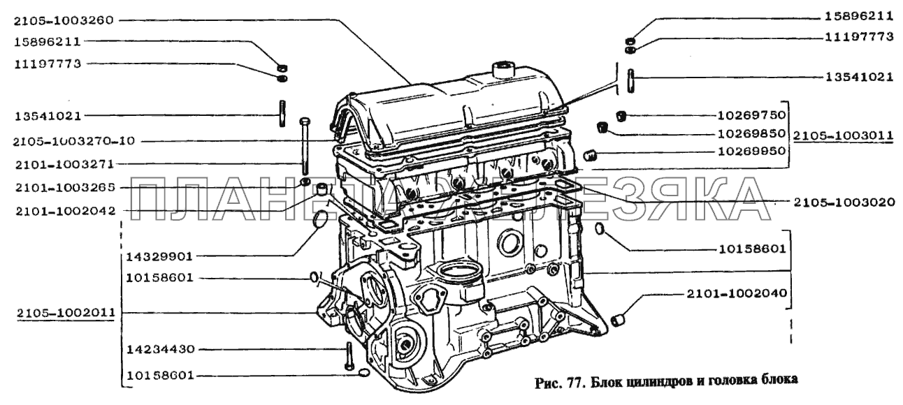 Блок цилиндров и головка блока ВАЗ-2104
