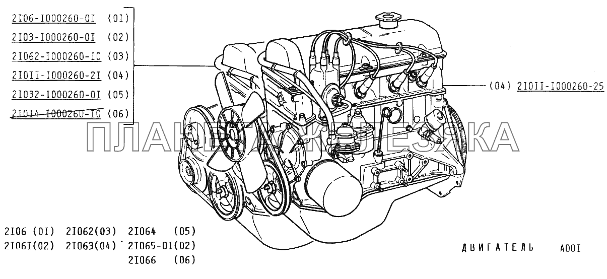 Двигатель ВАЗ-2106