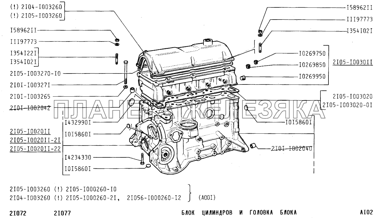 Блок цилиндров и головка блока ВАЗ-2107