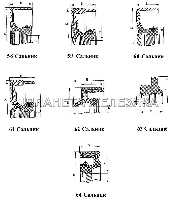 Сальники ВАЗ-2108