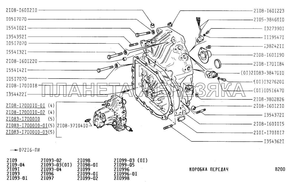 Коробка передач ВАЗ-21099