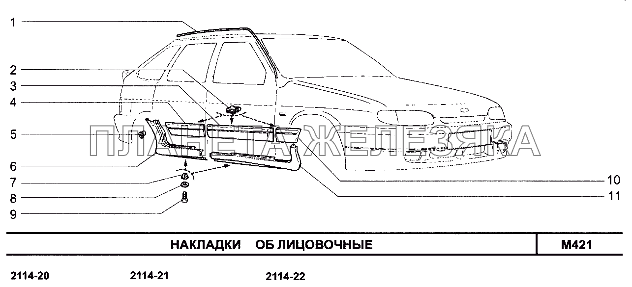 Накладки облицовочные ВАЗ-2113