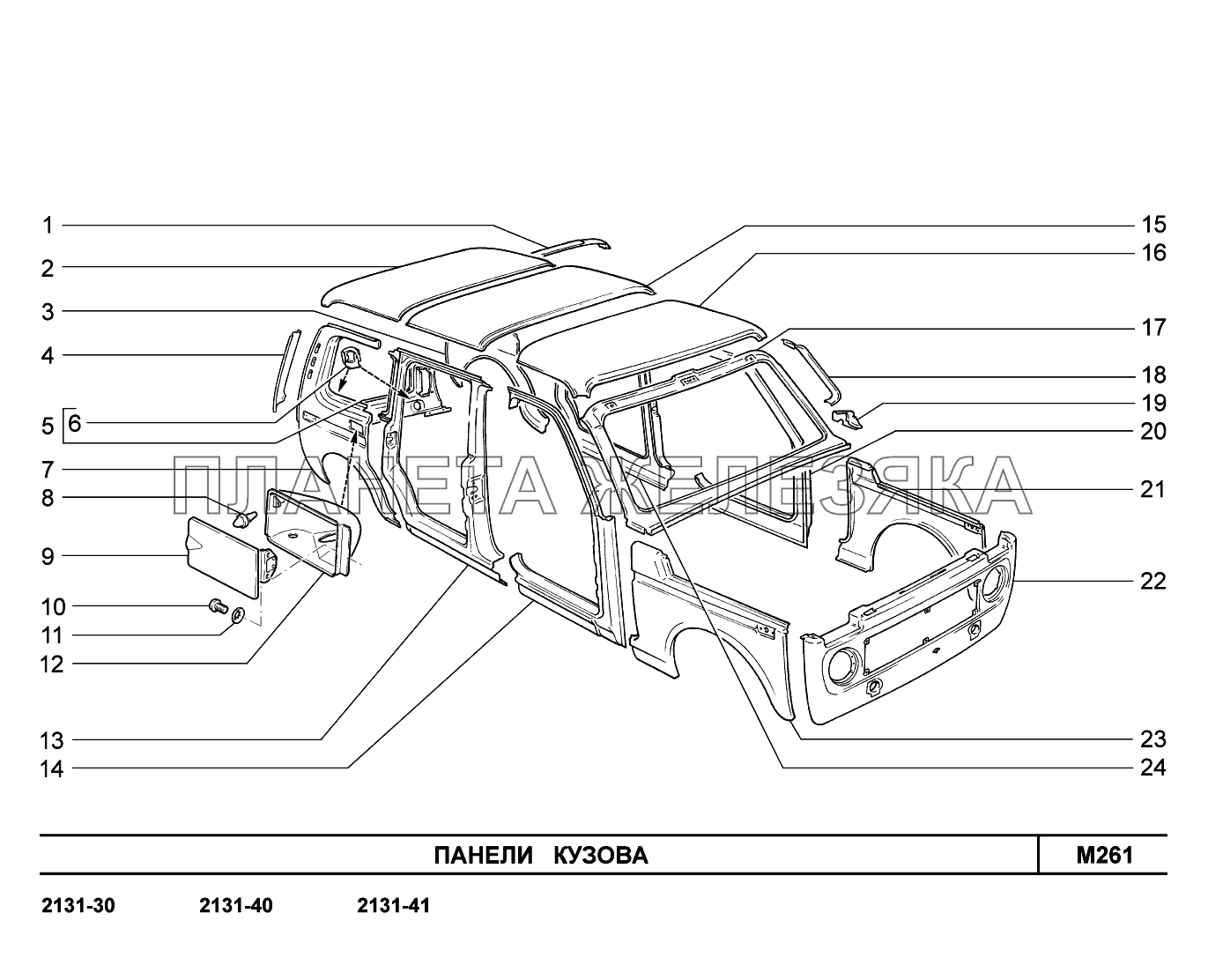 M261. Панели кузова LADA 4x4