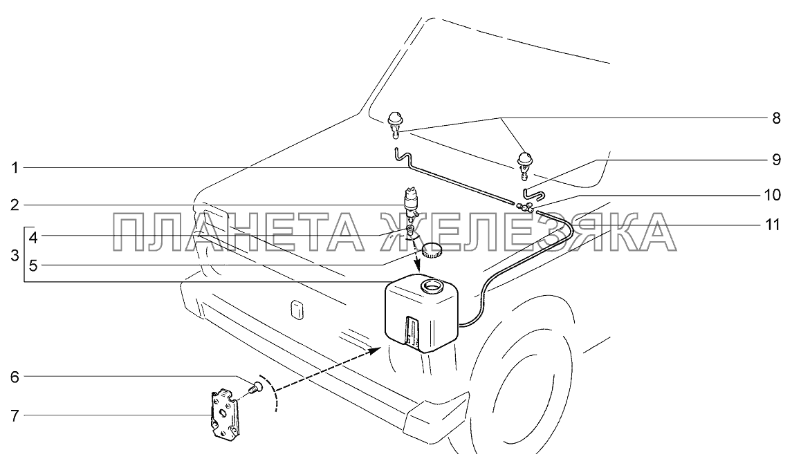 Омыватель ветрового стекла LADA 4x4 M