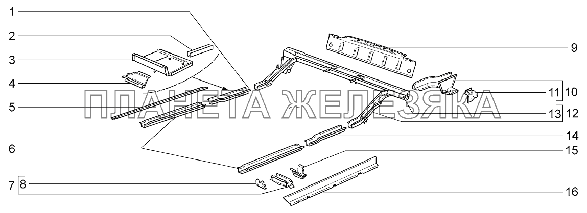 Каркас основания кузова LADA 4x4 M