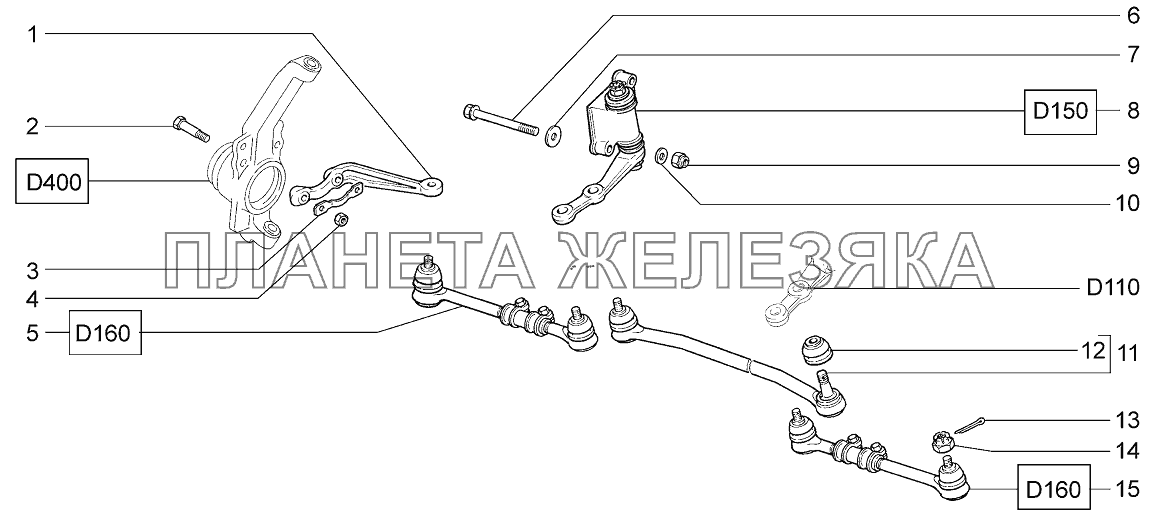 Привод рулевой LADA 4x4 M