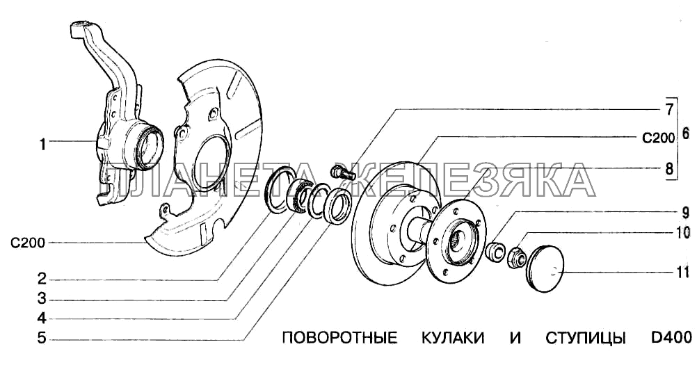 Кулак поворотный ваз 2107 схема