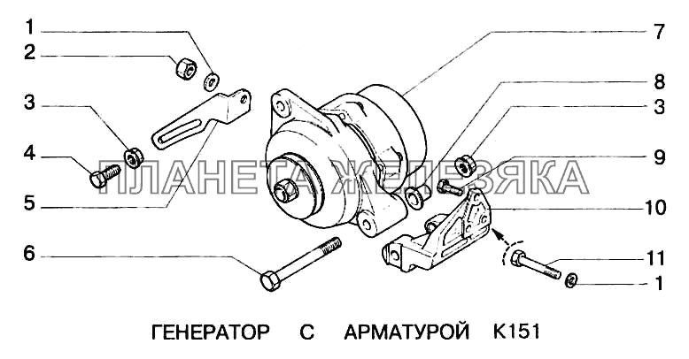 Генератор с арматурой ВАЗ-2123