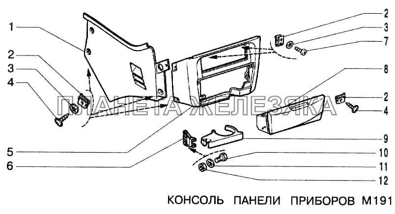 Консоль панели приборов ВАЗ-2123