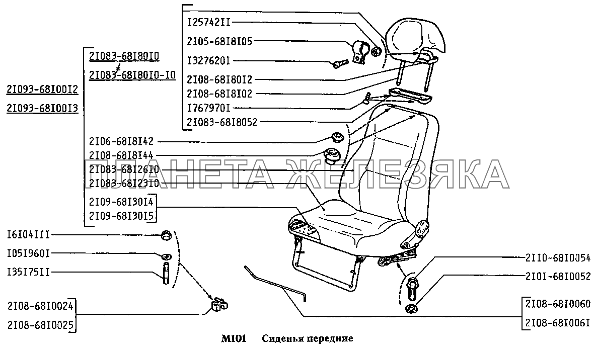 Сиденья передние ВАЗ-2131