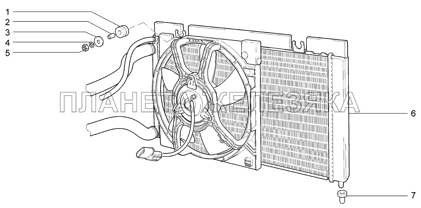 Радиатор в сборе ВАЗ-2170 