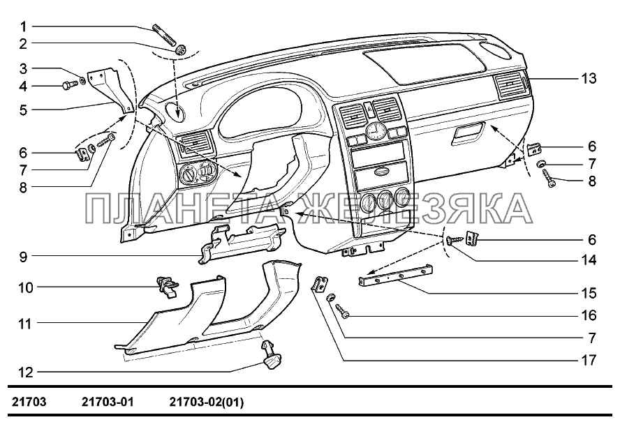 Панель приборов ВАЗ-2170 