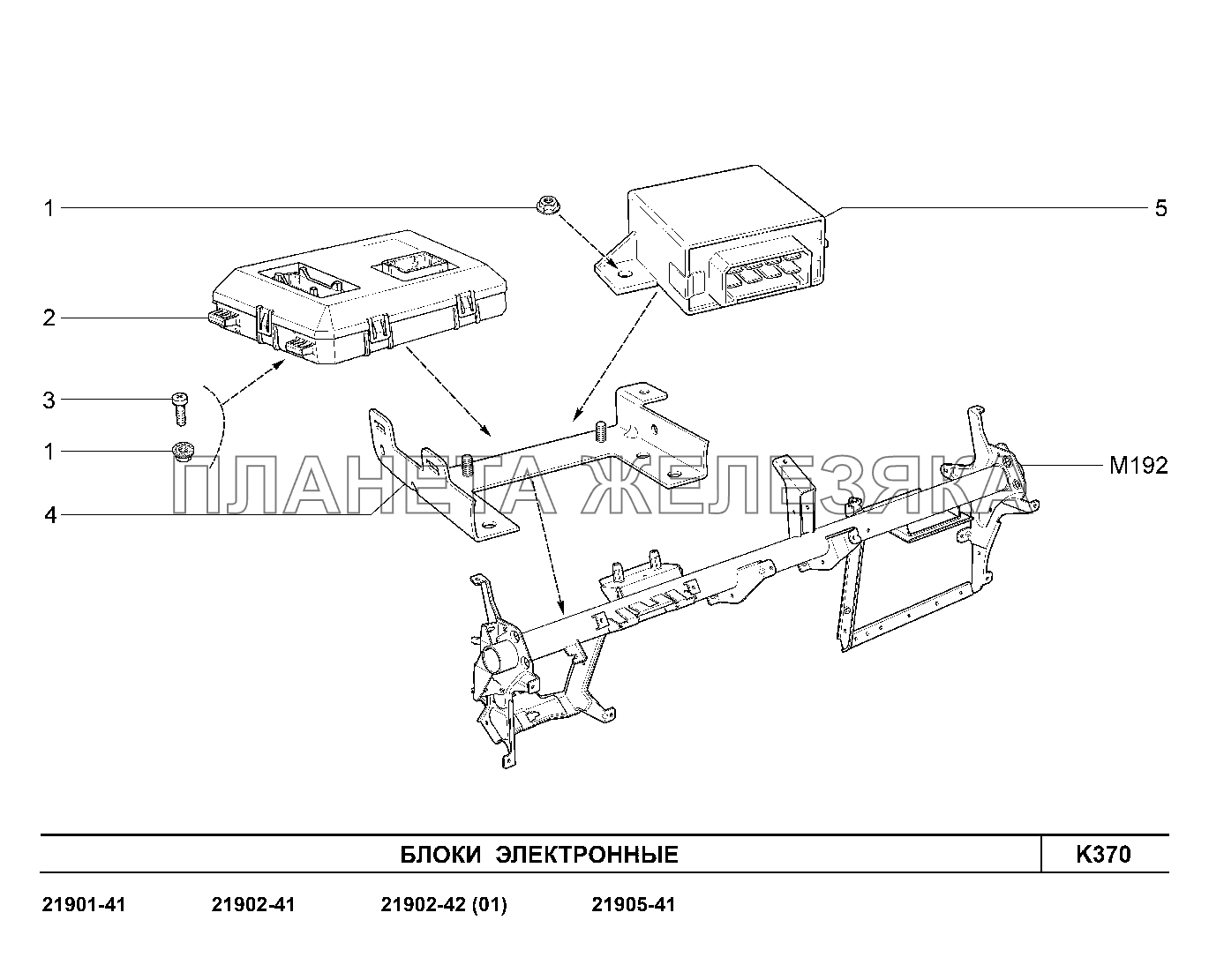 K370. Блоки электронные Lada Granta-2190
