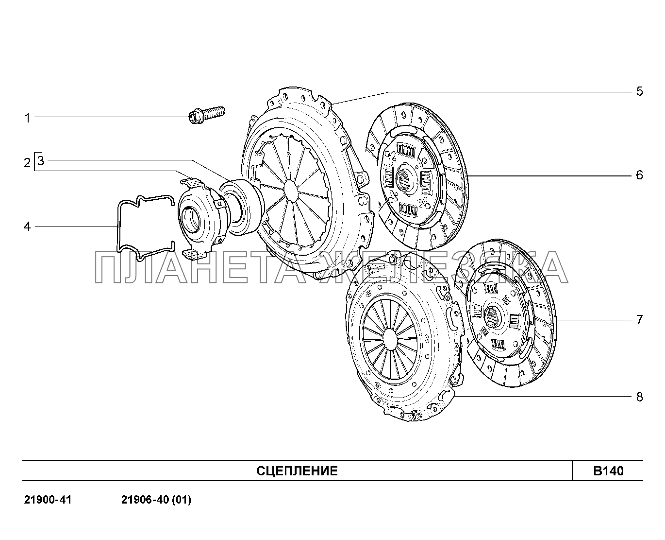 B140. Сцепление Lada Granta-2190