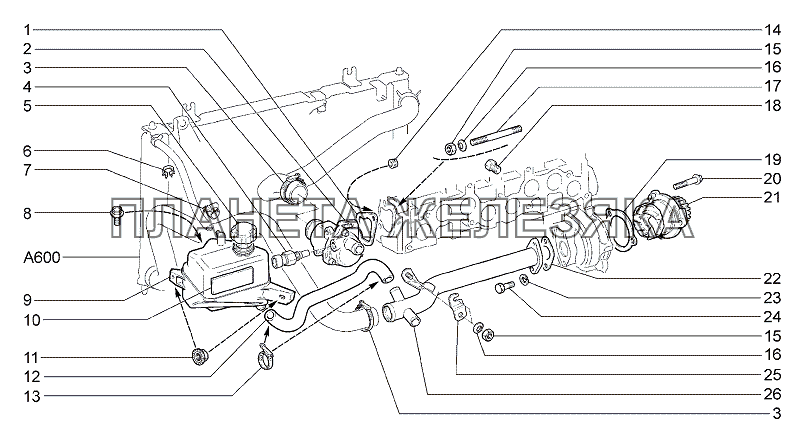 Система охлаждения Lada Granta-2190