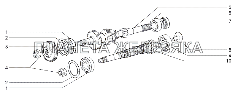 Валы коробки передач Lada Granta-2190