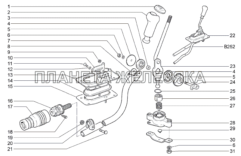 Привод переключения передач Lada Granta-2190