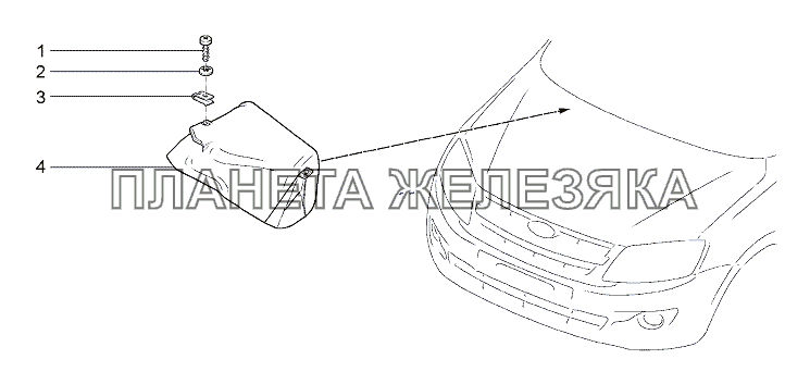Щиток водоотражательный Lada Granta-2190