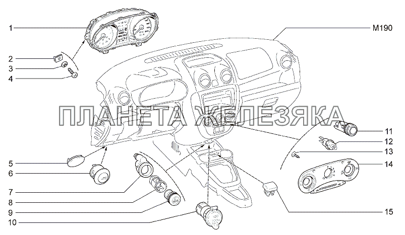 Приборы и подсветка Lada Granta-2190