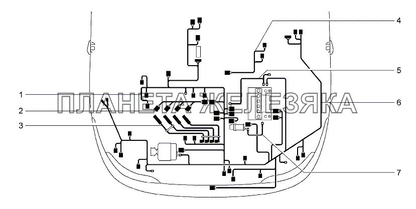 Жгуты проводов моторного отсека Lada Granta-2190