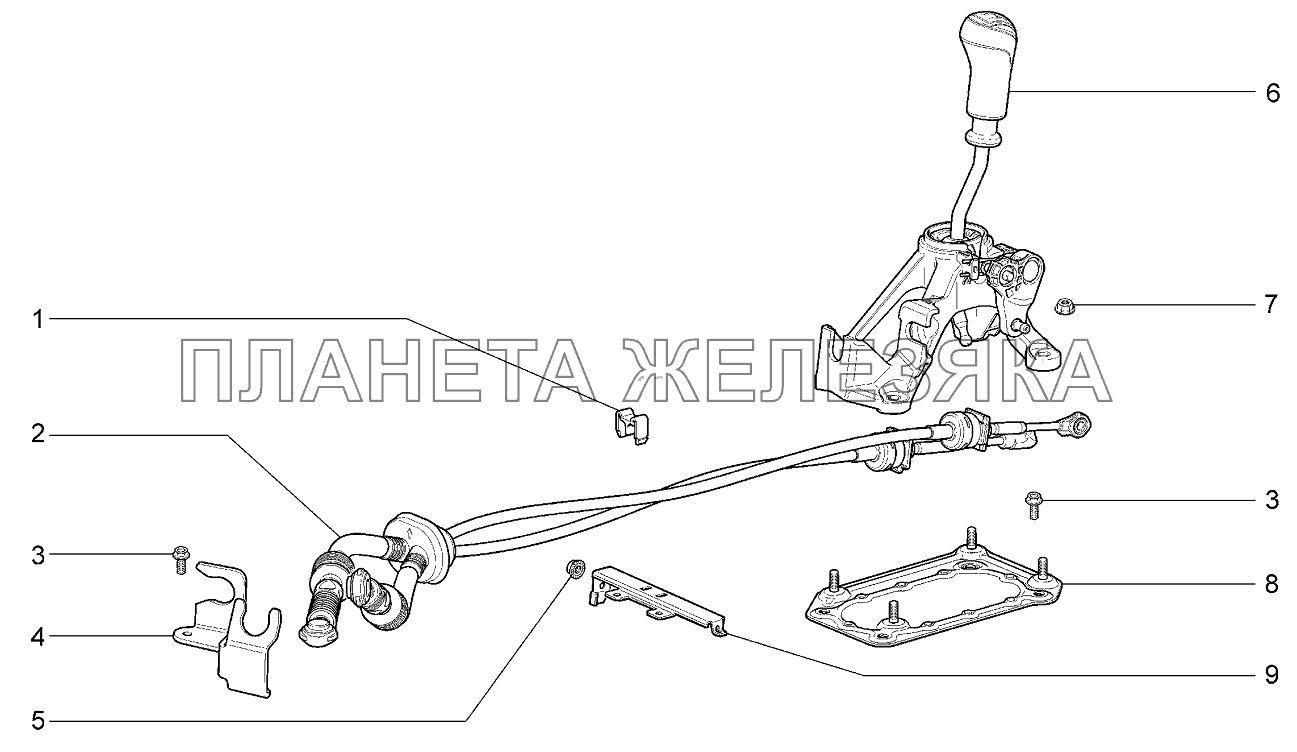 Привод переключения передач Lada Kalina 2192, 2194