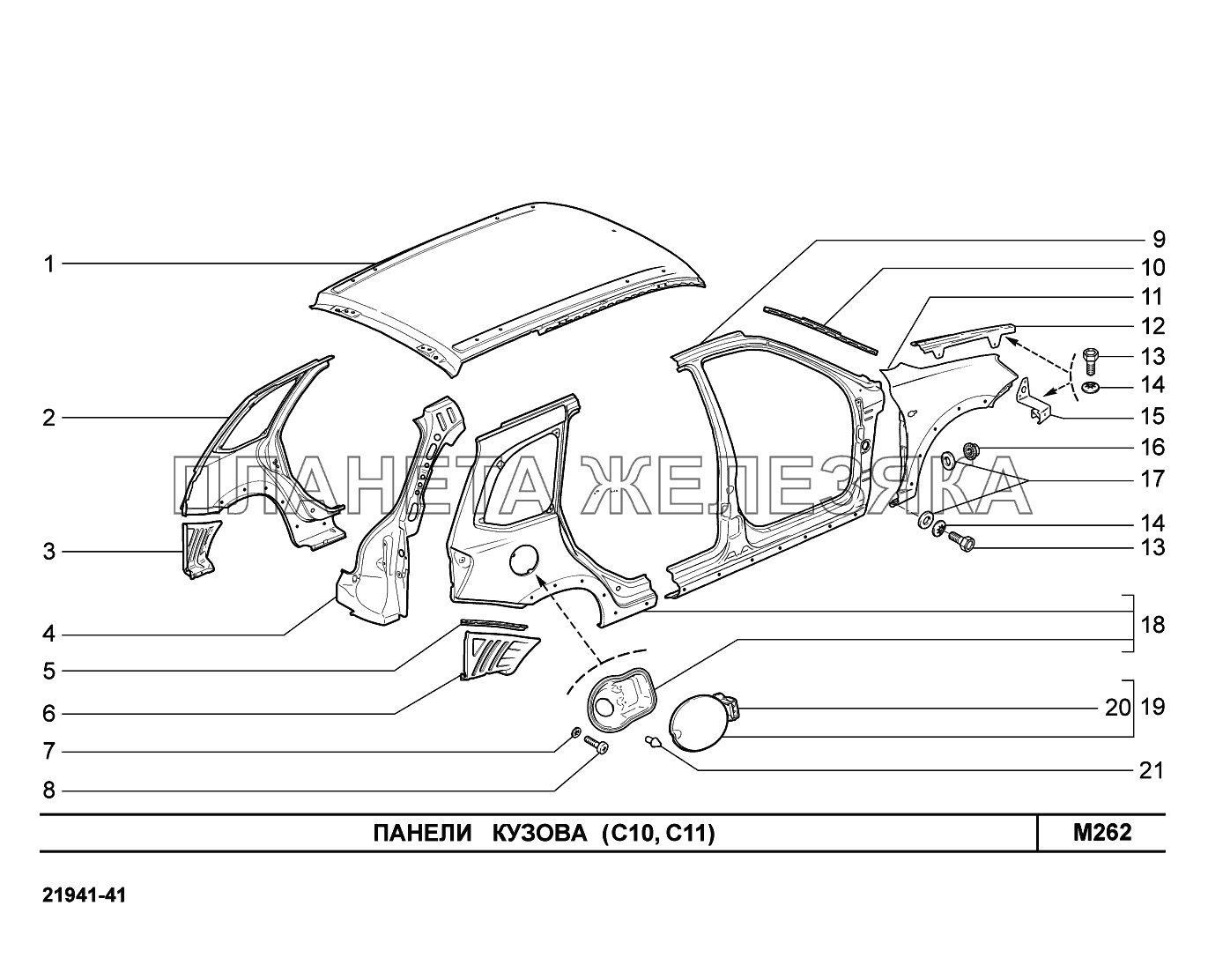 M262. Панели кузова Lada Kalina New 2194