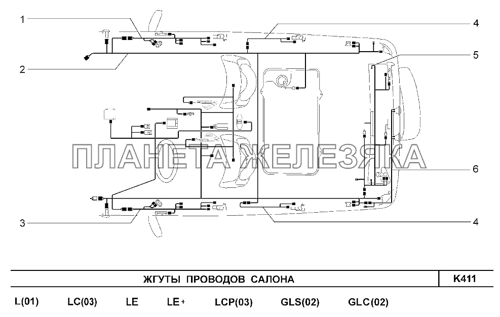 Жгуты проводов салона Шевроле Нива-1,7