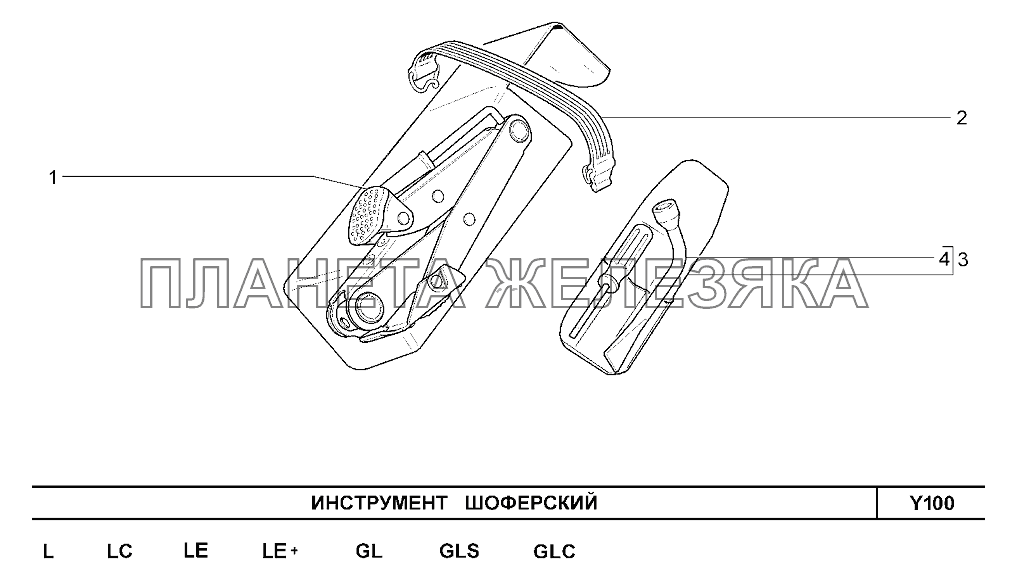 Инструмент шоферский Шевроле Нива-1,7