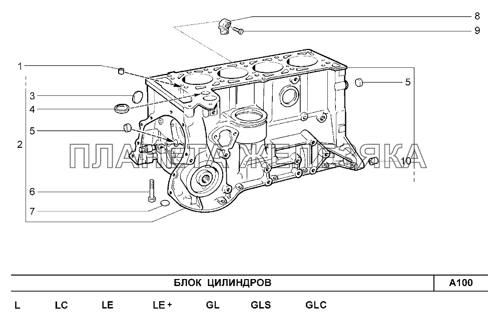 Блок цилиндров Шевроле Нива-1,7