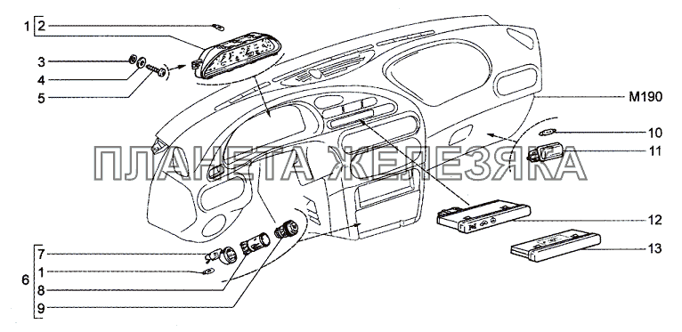 Приборы и подсветка Chevrolet Niva 1.7