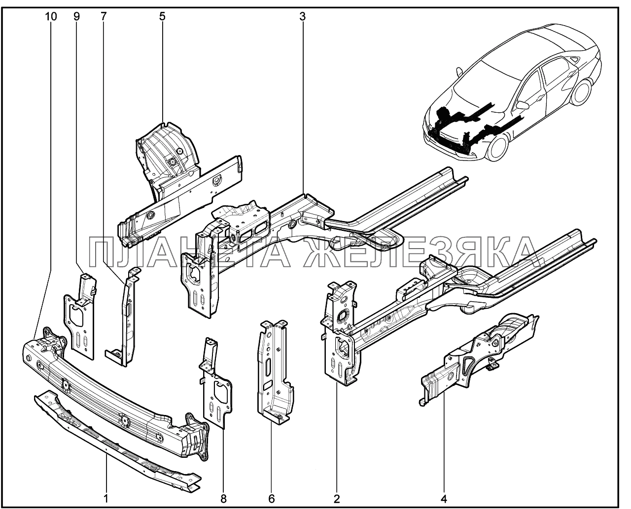 411010. Элементы нижние передние Lada Vesta
