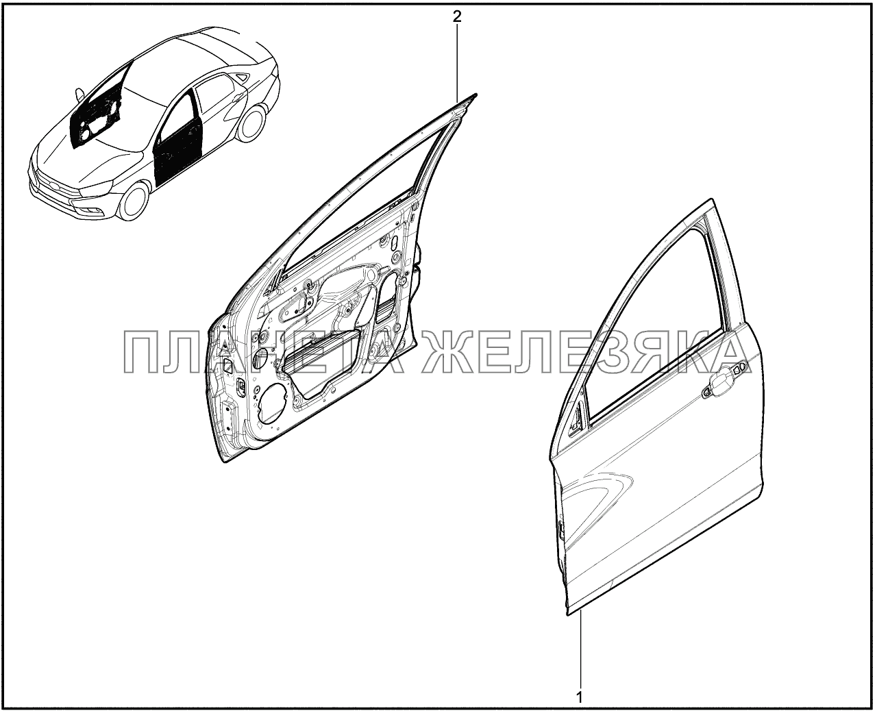 470110. Двери передние Lada Vesta