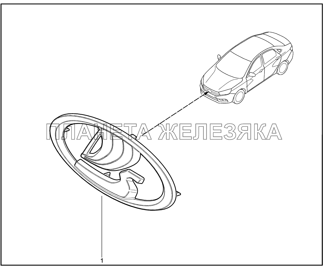 560010. Заводской знак Lada Vesta