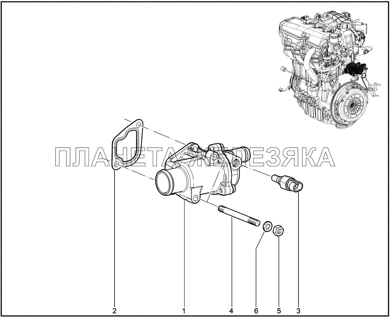111000. Термостат Lada Vesta