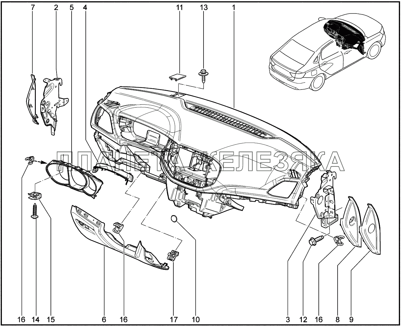 570110. Панель приборов Lada Vesta